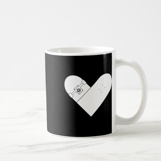 Taza De Café Corazón de monopatín - Fin de semana de monopatín  (Derecha)