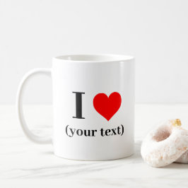 Taza De Café Corazón de Mug I - Personalizado (añadir imagen/te