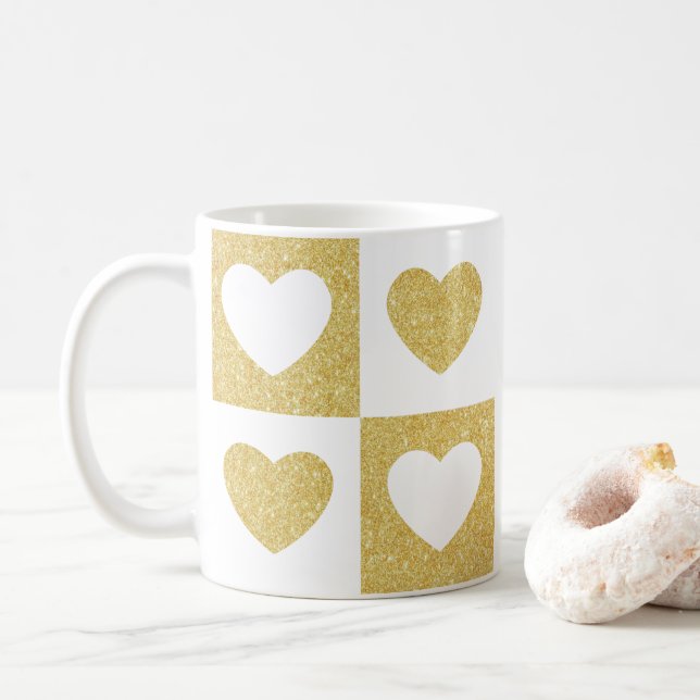 Taza De Café Corazón de oro (Con donut)