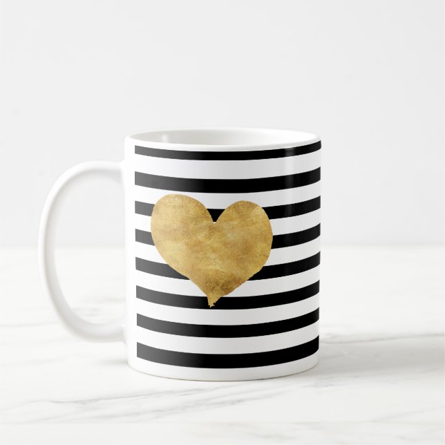 Taza De Café Corazón de oro al estilo francés (Izquierda)