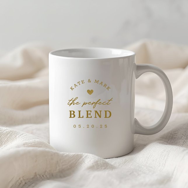 Taza De Café Corazón de Oro La Mezcla Perfecta Regalo de Boda p (Subido por el creador)