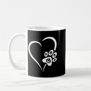 Taza De Café Corazón de Pata de Perro de Halloween - Calabaza P