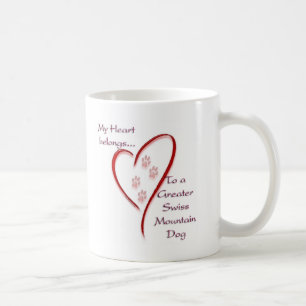 Taza De Café Corazón de Perro de Montaña Suiza Grande Pertenece