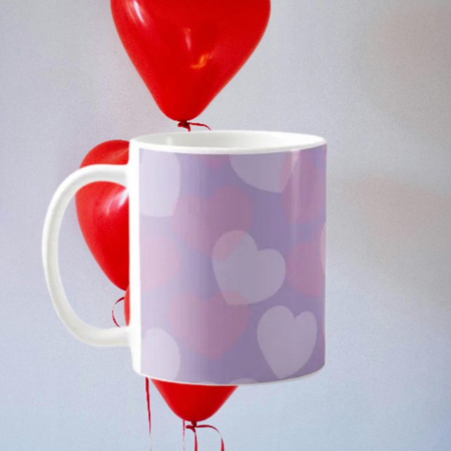 Taza De Café Corazón de Purpurina | Clásico de Corazones Rosado (Subido por el creador)