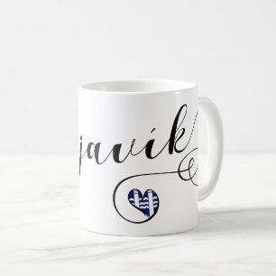 Taza De Café Corazón de Reykjavík, islandés
