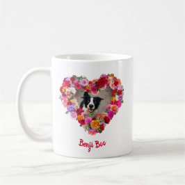 Taza De Café Corazón de Rosa de fotos de perro/perro Personaliz