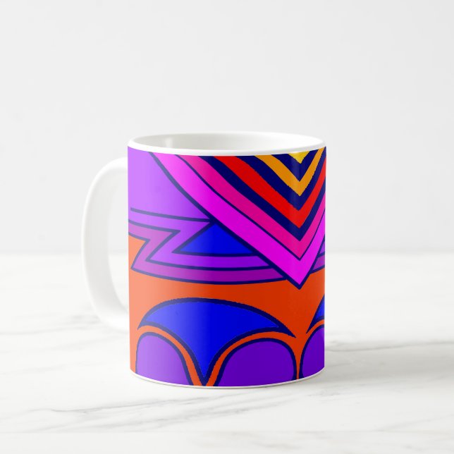 Taza De Café Corazón de San Valentín Art Deco (Anverso izquierdo)
