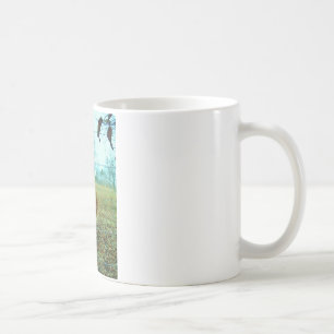 Taza De Café Corazón de San Valentín de caballo marrón en minia