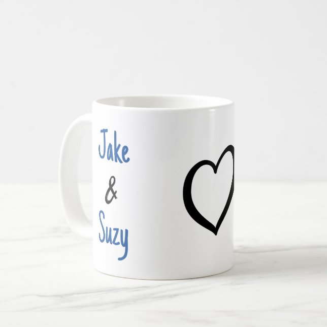 Taza De Café Corazón de San Valentín simple (Anverso izquierdo)