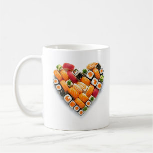 Taza De Café Corazón de sushi