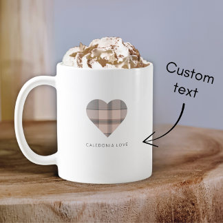 Taza De Café Corazón de Tartán escocés