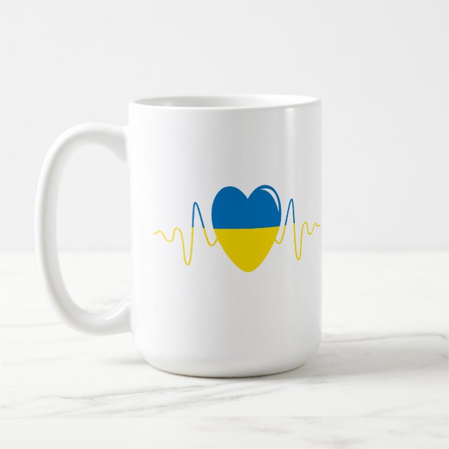 Taza De Café Corazón de Ucrania (Izquierda)