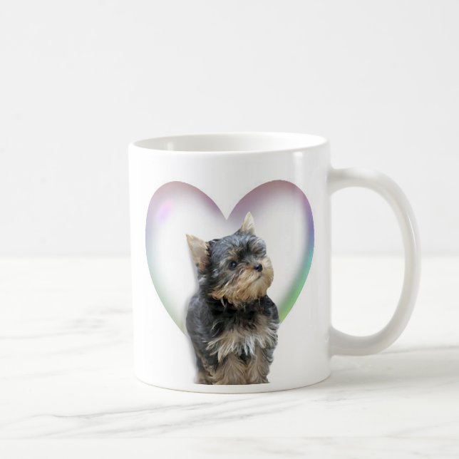 Taza De Café Corazón de Yorkie (Derecha)