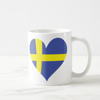 Taza De Café corazón del amor de Suecia - bandera sueca