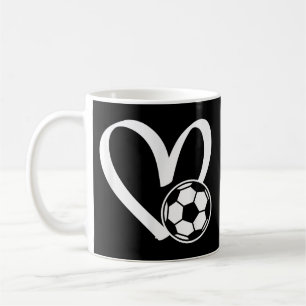 Taza De Café Corazón del balón de fútbol