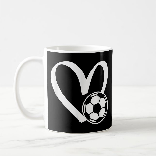 Taza De Café Corazón del balón de fútbol (Izquierda)