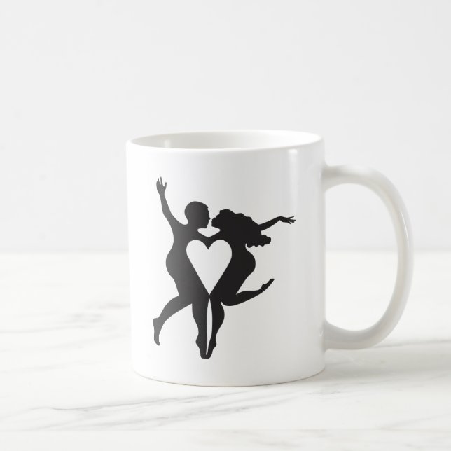 Taza De Café Corazón del el día de San Valentín (Derecha)