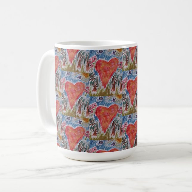 Taza De Café Corazón del planeta (Anverso izquierdo)