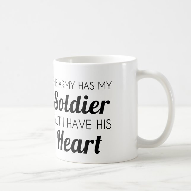 TAZA DE CAFÉ CORAZÓN DEL SOLDADO DEL EJÉRCITO (Derecha)