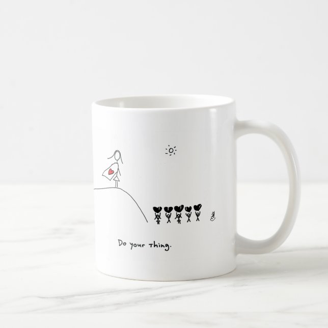 Taza De Café Corazón del super héroe por HeartsAndAll (Derecha)