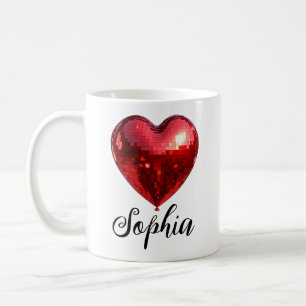 Taza De Café Corazón Disco Personalizado