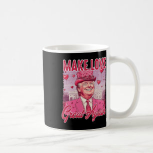 Taza De Café Corazón divertido de Trump San Valentín Amor para