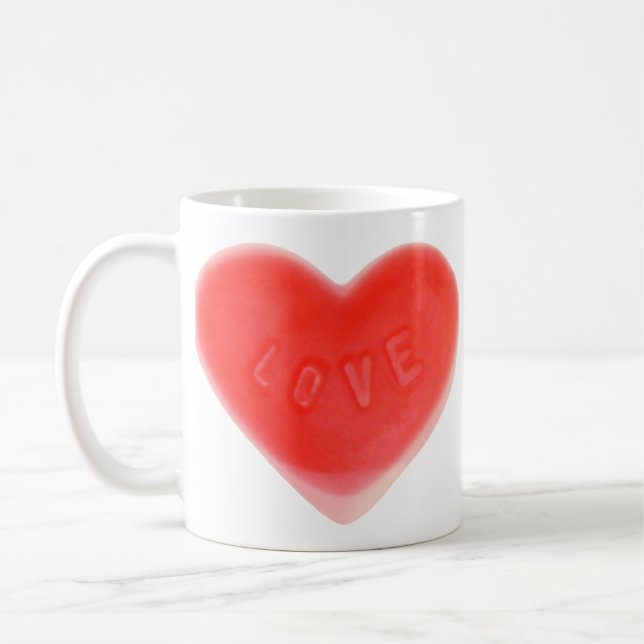 Taza De Café Corazón dulce 'Tu texto' mug (Izquierda)