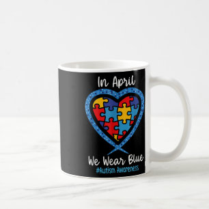 Taza De Café Corazón En Abril Usamos Blue Love Hope Faith