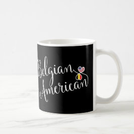 Taza De Café Corazón entrelazado belga estadounidense