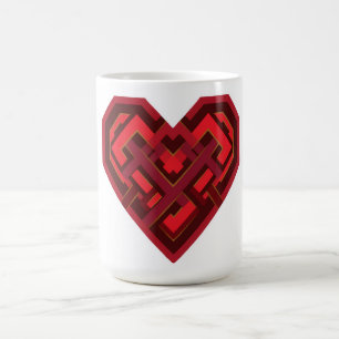 Taza De Café Corazón Entrelazado de Amor