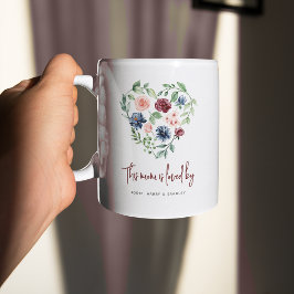 Taza De Café Corazón Floral 'Esta MADRE es amada por'