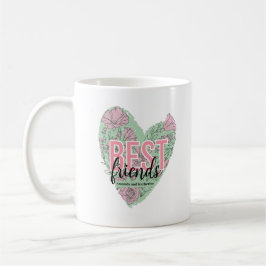 Taza De Café Corazón floral moderno