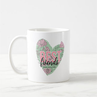 Taza De Café Corazón Floral Moderno
