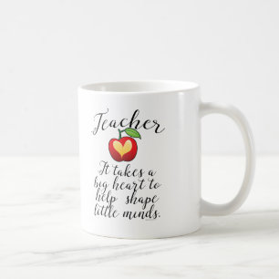 Taza De Café Corazón grande a ayudar a formar al pequeño