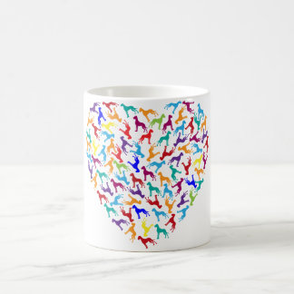 Taza De Café Corazón hecho de Grandes Daneses