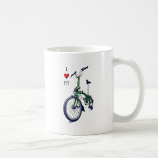 Taza De Café Corazón I mi Brompton (verde)