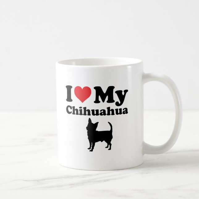 Taza De Café Corazón I mi chihuahua (Derecha)