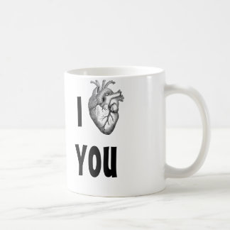 Taza De Café Corazón I que usted asalta (corazón anatómico)