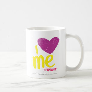 Taza De Café Corazón I yo púrpura/amarillo