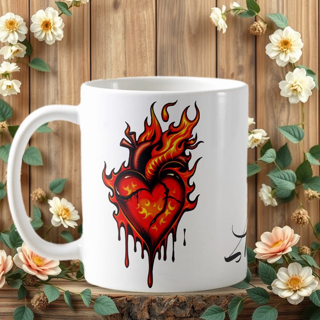 Taza De Café Corazón inflamante. (Subido por el creador)