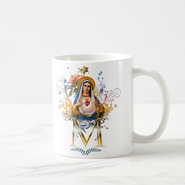 Taza De Café Corazón inmaculado de Maria (Derecha)