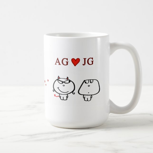 Taza De Café "Corazón JG del AG " (Derecha)