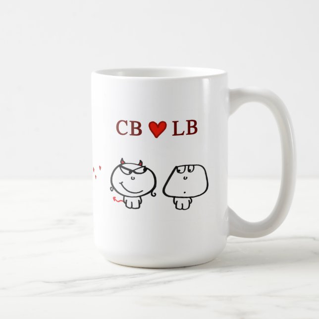 Taza De Café "Corazón libras de los CB " (Derecha)