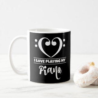 Taza De Café Corazón limpio y grosero que me encanta tocar mi p