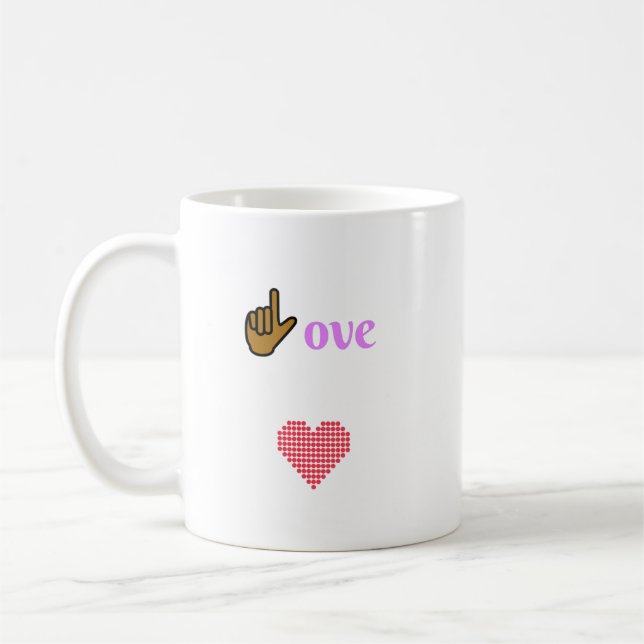 Taza De Café Corazón lleno de amor Café Mug (Izquierda)