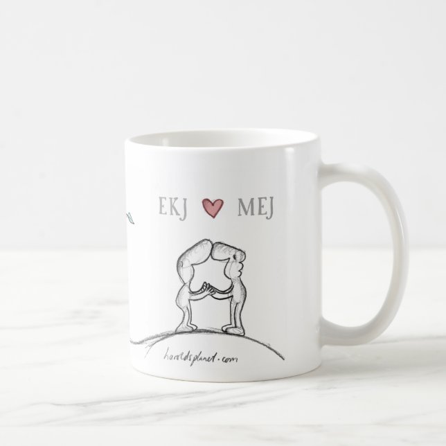 Taza De Café Corazón MEJ de EKJ (Derecha)