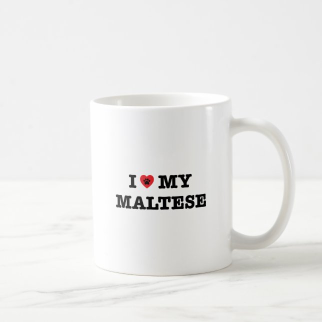 Taza De Café Corazón mi maltés (Derecha)