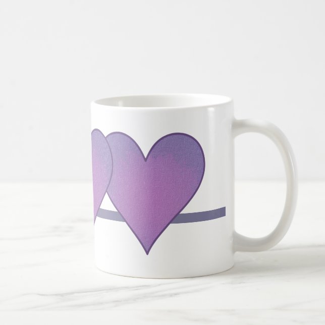 Taza De Café Corazón morado (Derecha)
