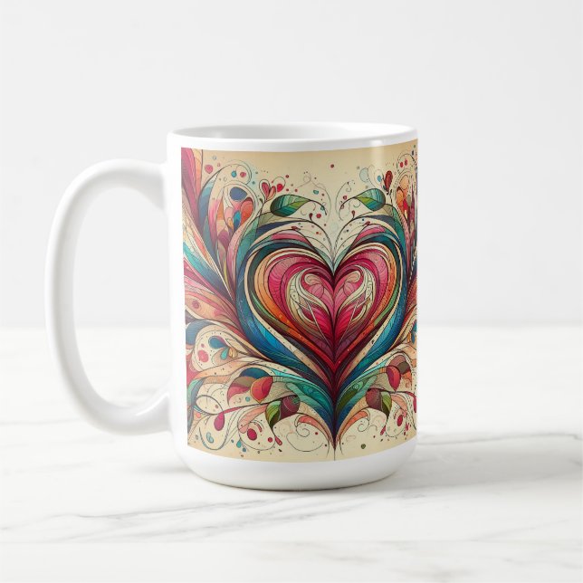 Taza De Café Corazón multicolor (Izquierda)