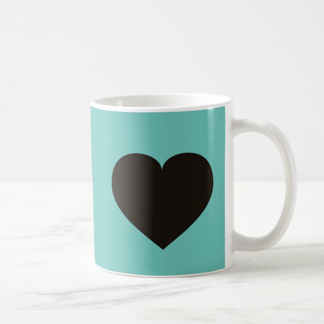 Taza De Café Corazón negro (Derecha)